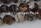 COJ373 15.5 inches 10mm faceted nuggets outback jasper beads