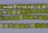 COJ400 15.5 inches 4mm round matte olive jade beads wholesale