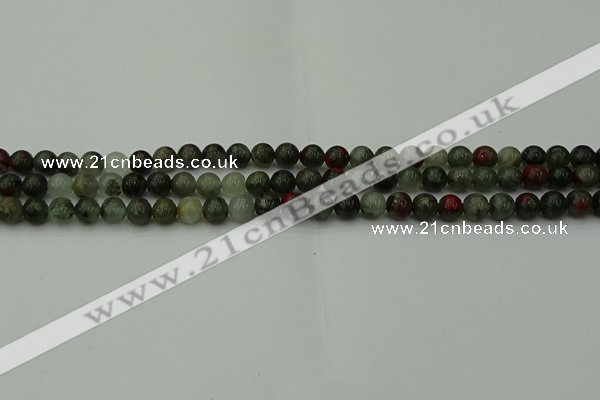 COJ450 15.5 inches 4mm round blood jasper beads wholesale