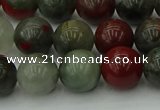 COJ453 15.5 inches 10mm round blood jasper beads wholesale