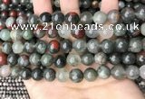 COJ483 15.5 inches 10mm round blood jasper beads wholesale