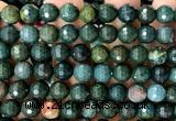 COJ514 15 inches 10mm faceted round Indian bloodstone beads wholesale