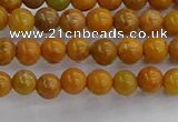 COJ600 15.5 inches 4mm round orpiment jasper beads wholesale