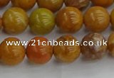 COJ602 15.5 inches 8mm round orpiment jasper beads wholesale