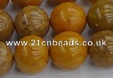 COJ604 15.5 inches 12mm round orpiment jasper beads wholesale