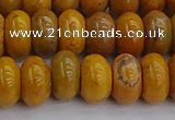 COJ613 15.5 inches 6*10mm rondelle orpiment jasper beads