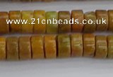 COJ620 15.5 inches 3*6mm heishi orpiment jasper beads