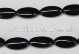 CON32 15.5 inches 8*16mm oval black onyx gemstone beads