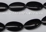 CON33 15.5 inches 10*18mm oval black onyx gemstone beads