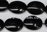 CON34 15.5 inches 17*22mm oval black onyx gemstone beads