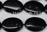 CON35 15.5 inches 18*25mm oval black onyx gemstone beads