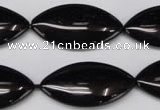 CON40 15.5 inches 16*30mm marquise black onyx gemstone beads