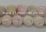 COP07 15.5 inches 13mm flat round natural pink opal beads wholesale