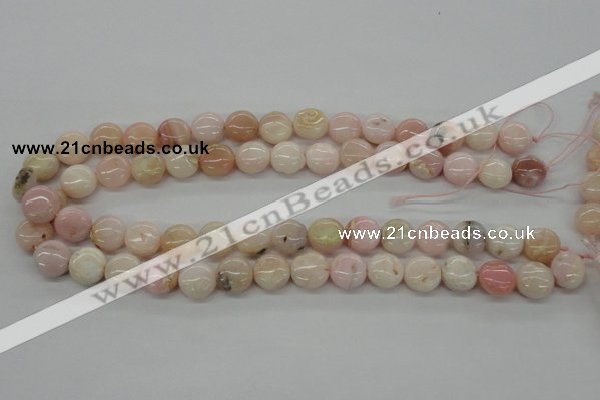 COP07 15.5 inches 13mm flat round natural pink opal beads wholesale