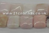 COP10 15.5 inches 14*14mm square natural pink opal beads wholesale