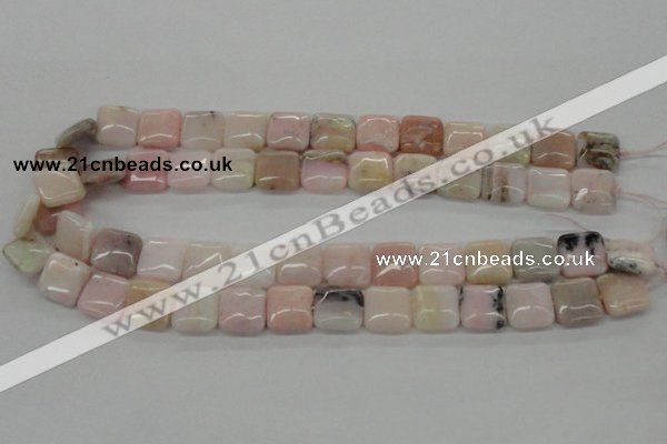 COP10 15.5 inches 14*14mm square natural pink opal beads wholesale