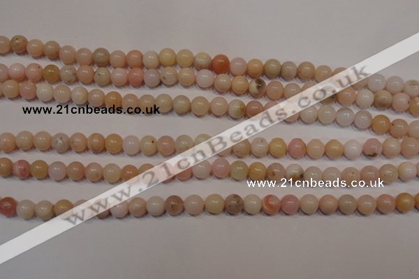 COP1002 15.5 inches 6mm round natural pink opal gemstone beads