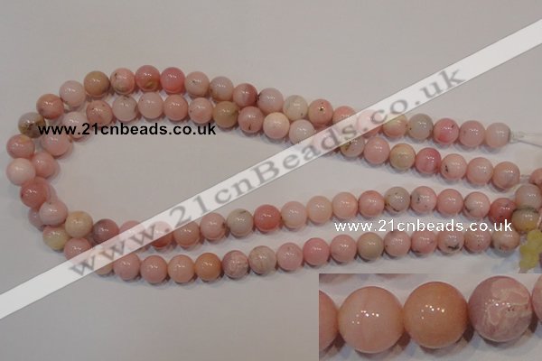 COP1004 15.5 inches 10mm round natural pink opal gemstone beads