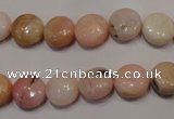 COP1012 15.5 inches 10mm flat round natural pink opal gemstone beads