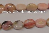 COP1022 15.5 inches 10*12mm oval natural pink opal gemstone beads