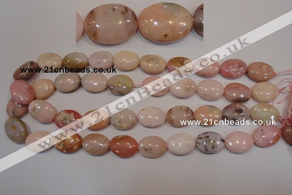 COP1025 15.5 inches 15*20mm oval natural pink opal gemstone beads
