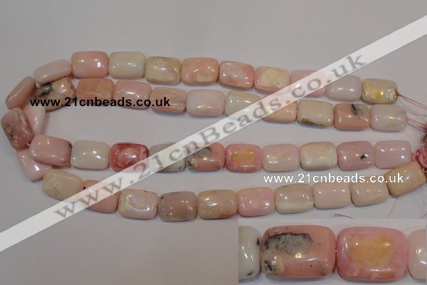 COP1034 15.5 inches 13*18mm rectangle natural pink opal gemstone beads