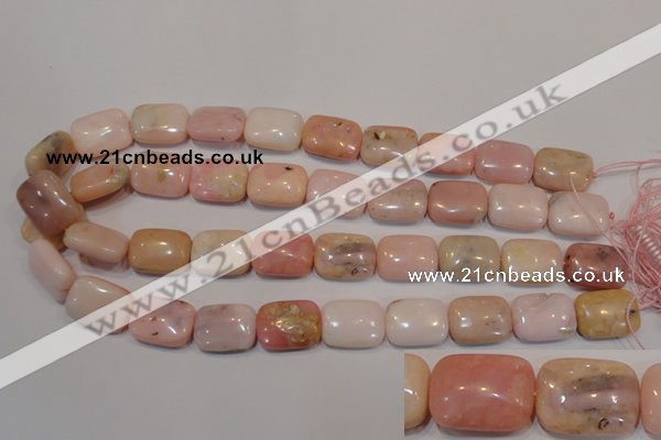 COP1035 15.5 inches 15*20mm rectangle natural pink opal gemstone beads