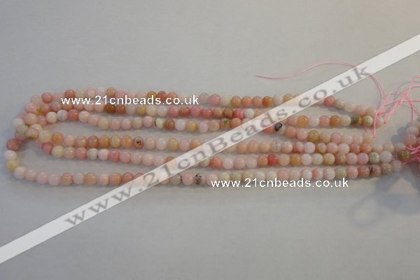 COP1060 15.5 inches 6mm round natural pink opal gemstone beads