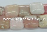 COP11 15.5 inches 16*16mm square natural pink opal beads wholesale