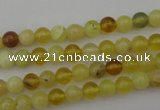 COP1200 15.5 inches 4mm round yellow opal gemstone beads