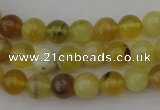 COP1202 15.5 inches 8mm round yellow opal gemstone beads