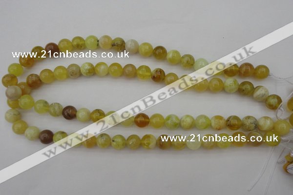 COP1203 15.5 inches 10mm round yellow opal gemstone beads