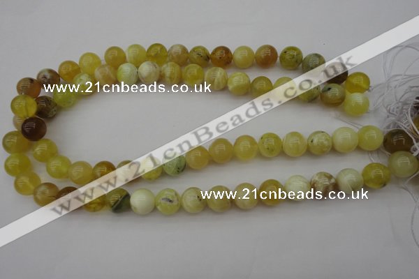 COP1204 15.5 inches 12mm round yellow opal gemstone beads