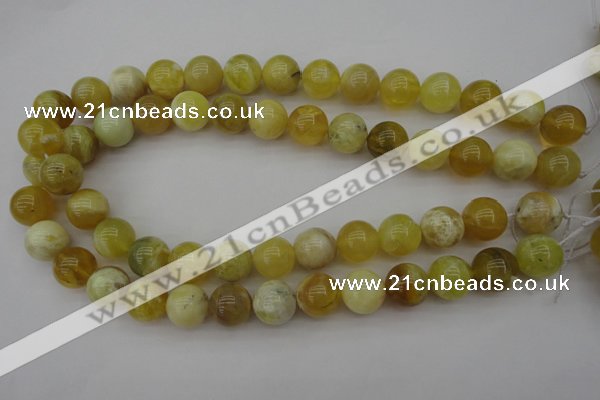 COP1205 15.5 inches 14mm round yellow opal gemstone beads