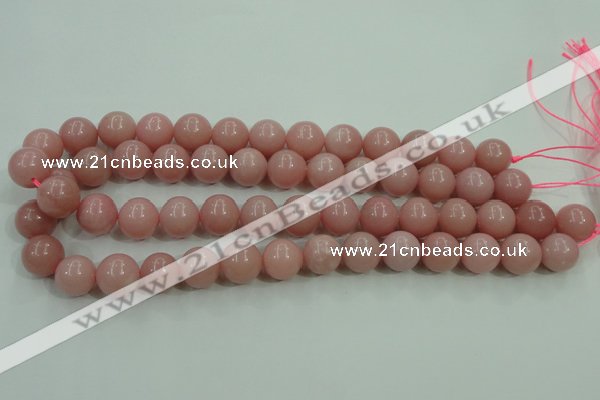 COP1215 15.5 inches 14mm round Chinese pink opal gemstone beads