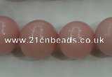 COP1217 15.5 inches 18mm round Chinese pink opal gemstone beads