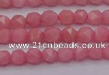 COP1221 15.5 inches 6mm faceted nuggets Chinese pink opal beads