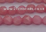 COP1222 15.5 inches 8mm faceted nuggets Chinese pink opal beads