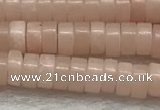 COP1232 15.5 inches 2*4mm heishi Chinese pink opal beads