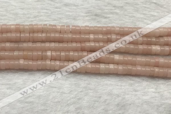 COP1232 15.5 inches 2*4mm heishi Chinese pink opal beads