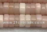 COP1233 15.5 inches 3*6mm heishi Chinese pink opal beads