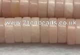 COP1234 15.5 inches 3*8mm heishi Chinese pink opal beads