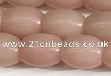 COP1245 15.5 inches 8*10mm rice Chinese pink opal beads