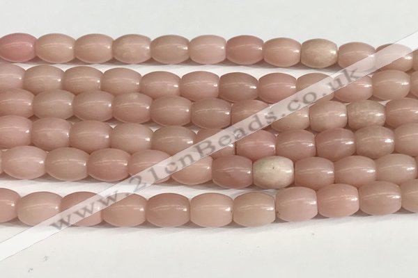 COP1245 15.5 inches 8*10mm rice Chinese pink opal beads
