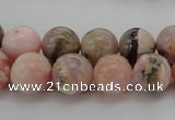 COP1254 15.5 inches 12mm round natural pink opal gemstone beads