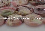 COP1273 15.5 inches 10*14mm oval natural pink opal gemstone beads