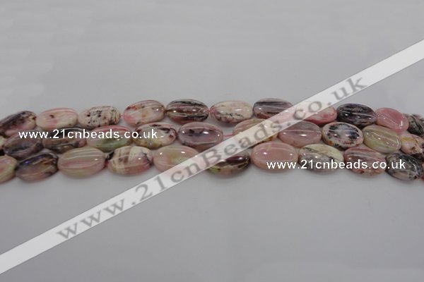 COP1273 15.5 inches 10*14mm oval natural pink opal gemstone beads