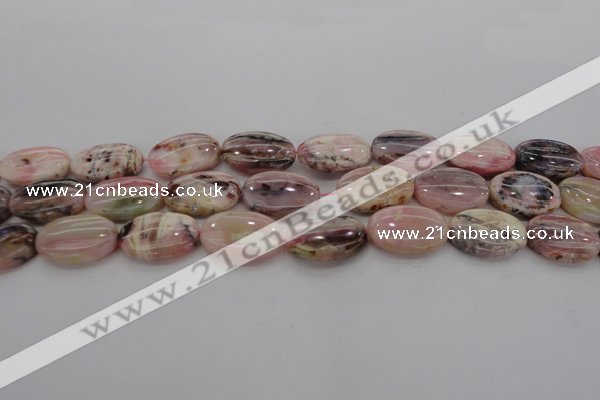 COP1276 15.5 inches 15*20mm oval natural pink opal gemstone beads