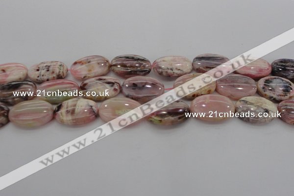 COP1278 15.5 inches 20*30mm oval natural pink opal gemstone beads