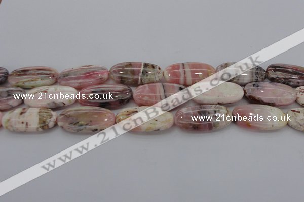 COP1282 15.5 inches 20*40mm oval natural pink opal gemstone beads